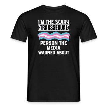 Transgender LGBT Lustiges Geschenk Transsexuell - Männer T-Shirt - Schwarz - Vorne - AI Model Male 178 light (178cm)