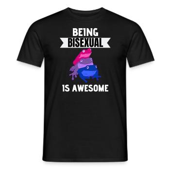 Bisexuel Grenouille LGBTQ Bi Mois de la fierté Bisexuel - T-shirt homme - noir - Devant - AI Model Male 178 light (178cm)