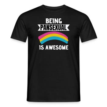Pride Month Pan Flag LGBT Gift Pansexual - Men's T-Shirt - black - Front - AI Model Male 178 light (178cm)