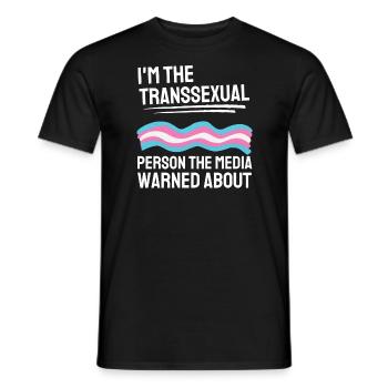 Transsexuell Gay Pride LGBTQ Geschenk Transgender - Männer T-Shirt - Schwarz - Vorne - AI Model Male 178 light (178cm)