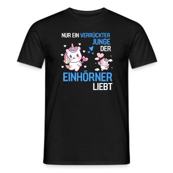 Jungs Einhörner Fantasy Tier Geschenk Einhorn - Männer T-Shirt - Schwarz - Vorne - AI Model Male 178 light (178cm)