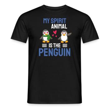 Zoo Tier Mein spirituelles Tier ist der Pinguin - Männer T-Shirt - Schwarz - Vorne - AI Model Male 178 light (178cm)