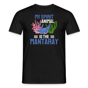 Ozean Mein spirituelles Tier ist der Mantarochen - Männer T-Shirt - Schwarz - Vorne - AI Model Male 178 light (178cm)