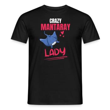 Verrückte Mantarochen Lady Frauen Geschenk Rochen - Männer T-Shirt - Schwarz - Vorne - AI Model Male 178 light (178cm)