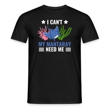 Ich kann nicht Lustiges Geschenk Ozean Mantarochen - Männer T-Shirt - Schwarz - Vorne - AI Model Male 178 light (178cm)