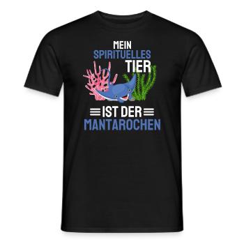 Mantarochen Tier Lustiges Geschenk Stachelrochen - Männer T-Shirt - Schwarz - Vorne - AI Model Male 178 light (178cm)