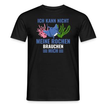 Meerestier Ozean Tier Geschenk Lustiges Rochen - Männer T-Shirt - Schwarz - Vorne - AI Model Male 178 light (178cm)
