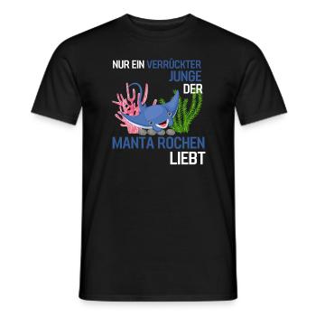 Meerestier Ozean Tier Jungen Geschenk Mantarochen - Männer T-Shirt - Schwarz - Vorne - AI Model Male 178 light (178cm)