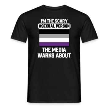 Ace Pride Asexual Flag LGBT Cadeau Asexuel - T-shirt homme - noir - Devant - AI Model Male 178 light (178cm)