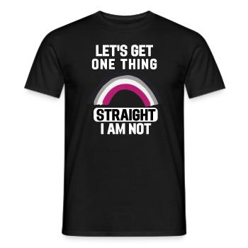 Regenbogen Ace Pride Month LGBT Geschenk Asexuell - Männer T-Shirt - Schwarz - Vorne - AI Model Male 178 light (178cm)