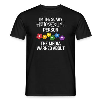 Rainbow Flowers Gay Pride Month Gift LGBT - Men's T-Shirt - black - Front - AI Model Male 178 light (178cm)