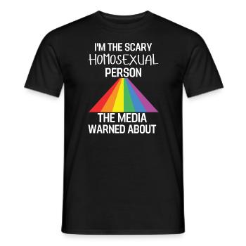 Drapeau arc-en-ciel Cadeau du mois de la fierté gaie LGBTQ - T-shirt homme - noir - Devant - AI Model Male 178 light (178cm)