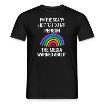 Rainbow Queer LGBT Gay Pride Gift LGBTQ - T-shirt homme - noir - Devant - AI Model Male 178 light (178cm)