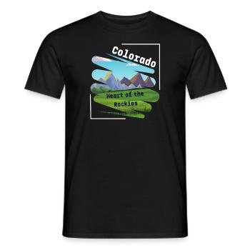 Colorado - Heart of the Rockies - Men's T-Shirt - black - Front - AI Model Male 178 light (178cm)