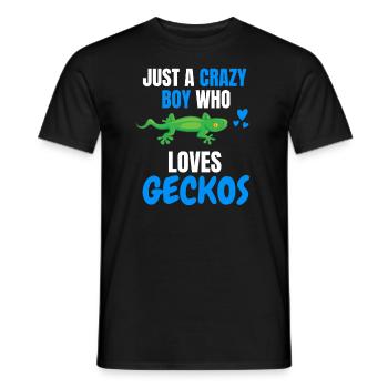 Amoureux des animaux Jeunes reptiles Animal Gift Gecko - T-shirt homme - noir - Devant - AI Model Male 178 light (178cm)