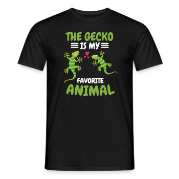 Amoureux des animaux Lézards Reptiles Animal Gift Gecko - T-shirt homme - noir - Devant - AI Model Male 178 light (178cm)