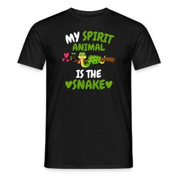 Amoureux des animaux Reptiles Animal Gift Snake - T-shirt homme - noir - Devant - AI Model Male 178 light (178cm)