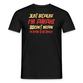 Faulenzer Morgenmuffel Humor Geschenkidee - Männer T-Shirt - Schwarz - Vorne - AI Model Male 178 light (178cm)