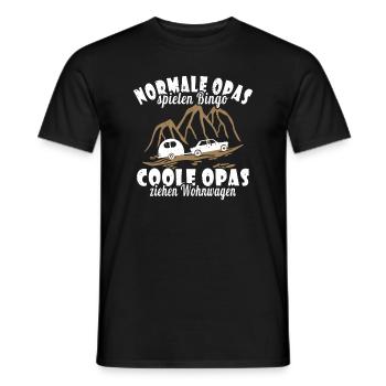 Wohnwagen Camping Rentner Opa - Männer T-Shirt - Schwarz - Vorne - AI Model Male 178 light (178cm)