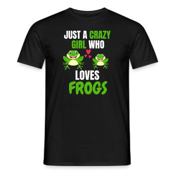 Animal Lovers Girl Toad Animal Gift Frog - Men's T-Shirt - black - Front - AI Model Male 178 light (178cm)