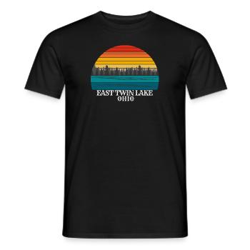 East Twin Lake Ohio - T-shirt homme - noir - Devant - AI Model Male 178 light (178cm)