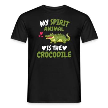Amoureux des animaux Reptiles Animal Gift Crocodile - T-shirt homme - noir - Devant - AI Model Male 178 light (178cm)