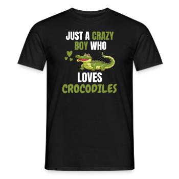 Alligator Animal Boys Reptile Gift Crocodile - Men's T-Shirt - black - Front - AI Model Male 178 light (178cm)