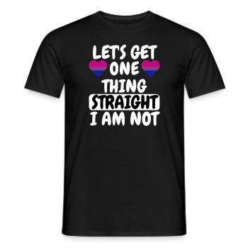 Bisexuell Herz Bi Pride LGBTQ Geschenk Bisexuell - Männer T-Shirt - Schwarz - Vorne - AI Model Male 178 light (178cm)