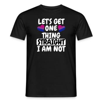 Bi Pride LGBTQ Bisexuell Herz Geschenk Bisexuell - Männer T-Shirt - Schwarz - Vorne - AI Model Male 178 light (178cm)