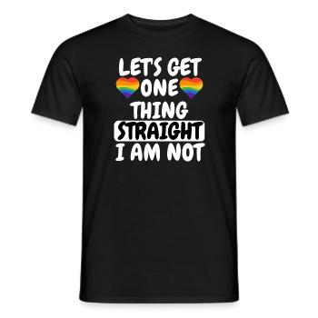 Cadeau Gay Pride hétéro LGBTQ - T-shirt homme - noir - Devant - AI Model Male 178 light (178cm)