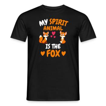 Mein spirituelles Tier Wald Tier Geschenk Fuchs - Männer T-Shirt - Schwarz - Vorne - AI Model Male 178 light (178cm)