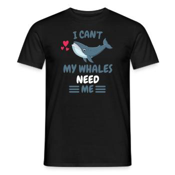 Ich kann nicht Ozean Tier Lustiges Geschenk Wal - Männer T-Shirt - Schwarz - Vorne - AI Model Male 178 light (178cm)