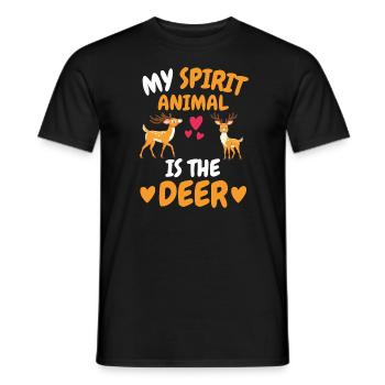 Mein spirituelles Tier Wald Tier Geschenk Hirsch - Männer T-Shirt - Schwarz - Vorne - AI Model Male 178 light (178cm)