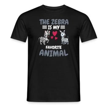 Animal préféré Afrique Animal Drôle Cadeau Zèbre - T-shirt homme - noir - Devant - AI Model Male 178 light (178cm)