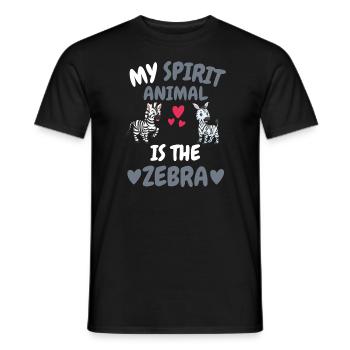Mein spirituelles Tier Afrika Tier Geschenk Zebra - Männer T-Shirt - Schwarz - Vorne - AI Model Male 178 light (178cm)