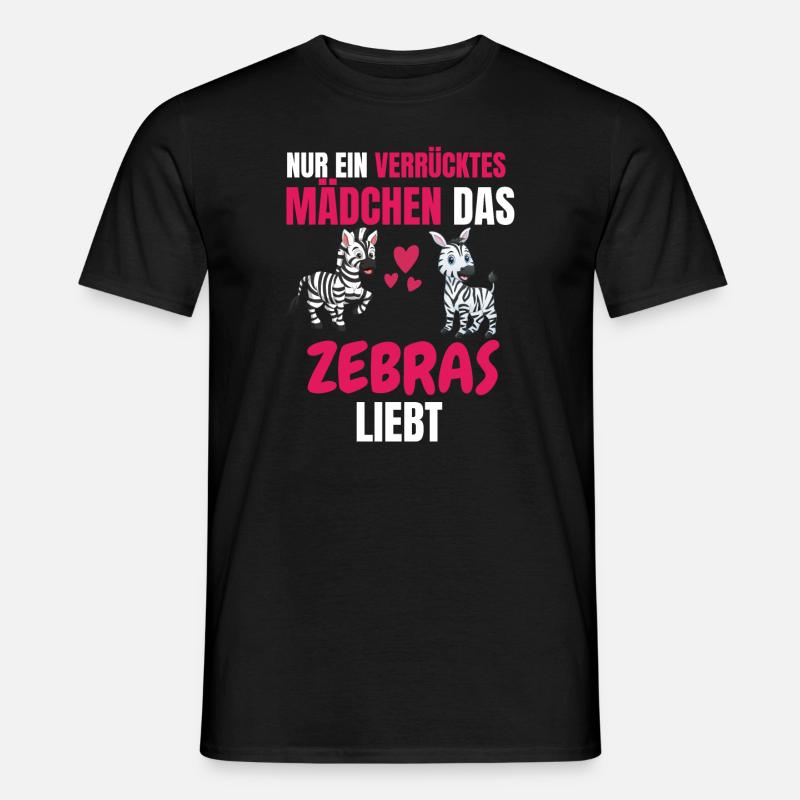 Tierliebhaber Mädchen Lustiges Geschenk Zebra - Männer T-Shirt - Schwarz
