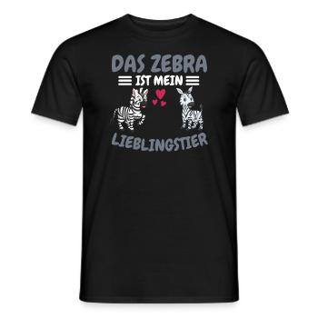 Zoo Tier Lieblingstier Geschenk Lustiges Zebra - Männer T-Shirt - Schwarz - Vorne - AI Model Male 178 light (178cm)