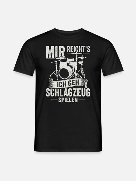 Mir reichts ich geh Schlagzeug spielen Drummer - Männer T-Shirt - Schwarz