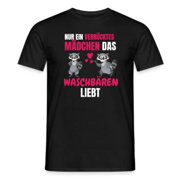 Trash Panda Mädchen Lustiges Geschenk Waschbär - Männer T-Shirt - Schwarz - Vorne - AI Model Male 178 light (178cm)