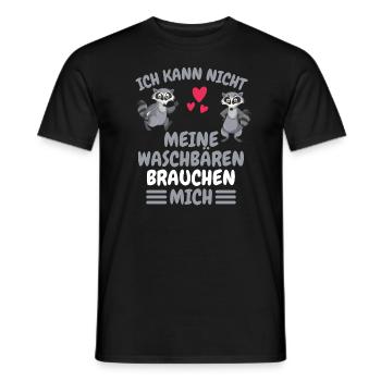 Trash Panda Tier Lustiges Geschenk Waschbär - Männer T-Shirt - Schwarz - Vorne - AI Model Male 178 light (178cm)