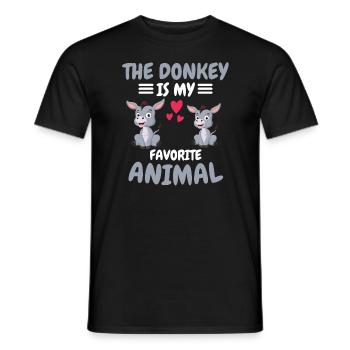 Animalier préféré Animal Cadeau Drôle Âne - T-shirt homme - noir - Devant - AI Model Male 178 light (178cm)