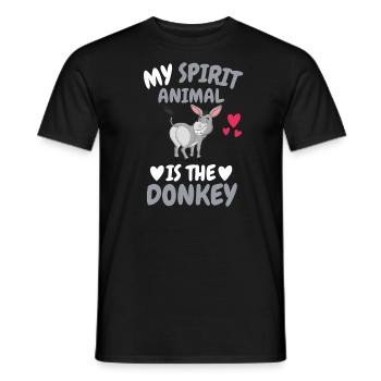 Mein spirituelles Tier Bauer Tier Geschenk Esel - Männer T-Shirt - Schwarz - Vorne - AI Model Male 178 light (178cm)