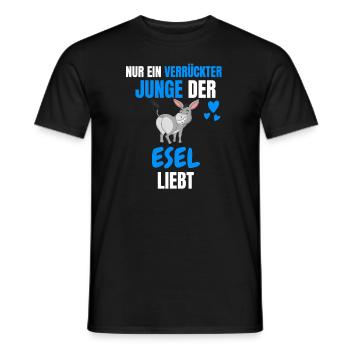 Bauer Tierliebhaber Jungs Lustiges Geschenk Esel - Männer T-Shirt - Schwarz - Vorne - AI Model Male 178 light (178cm)