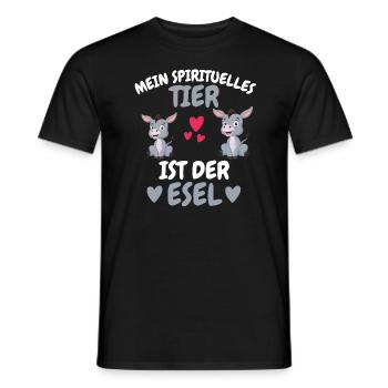 Bauernhof Tier Spirituelles Tier Geschenk Esel - Männer T-Shirt - Schwarz - Vorne - AI Model Male 178 light (178cm)