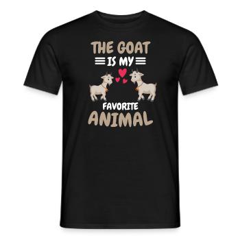 Favorite Animal Farmer Animal Funny Gift Goat - Men's T-Shirt - black - Front - AI Model Male 178 light (178cm)