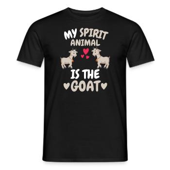 Mon animal spirituel Fermier Cadeau Animal Chèvre - T-shirt homme - noir - Devant - AI Model Male 178 light (178cm)