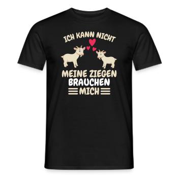 Bauernhof Tier Landwirt Lustiges Geschenk Ziege - Männer T-Shirt - Schwarz - Vorne - AI Model Male 178 light (178cm)
