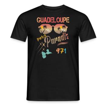 idee cadeau guadeloupe petit paradis 971 gwada - T-shirt homme - noir - Devant - AI Model Male 178 light (178cm)