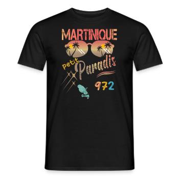 Idee cadeau La Martinique un petit paradis - T-shirt homme - noir - Devant - AI Model Male 178 light (178cm)