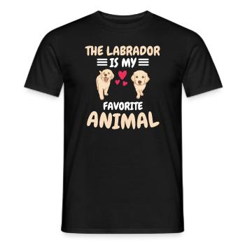 Favorite Animal Dogs Funny Gift Labrador - Men's T-Shirt - black - Front - AI Model Male 178 light (178cm)